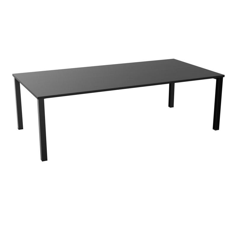 TABLE RECTANGULAIRE P120X240PRÉ PERÇÉ 4XOBT 4 PIEDS CARRÉS 60X60 ÉP. 25 MM  RK SG