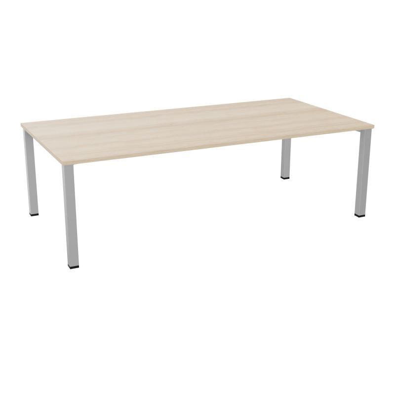 TABLE RECTANGULAIRE P120X240PRÉ PERÇÉ 4XOBT 4 PIEDS CARRÉS 60X60 ÉP. 25 MM  RZ SA