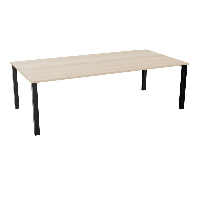 TABLE RECTANGULAIRE P120X240PRÉ PERÇÉ 4XOBT 4 PIEDS CARRÉS 60X60 ÉP. 25 MM  RZ SG