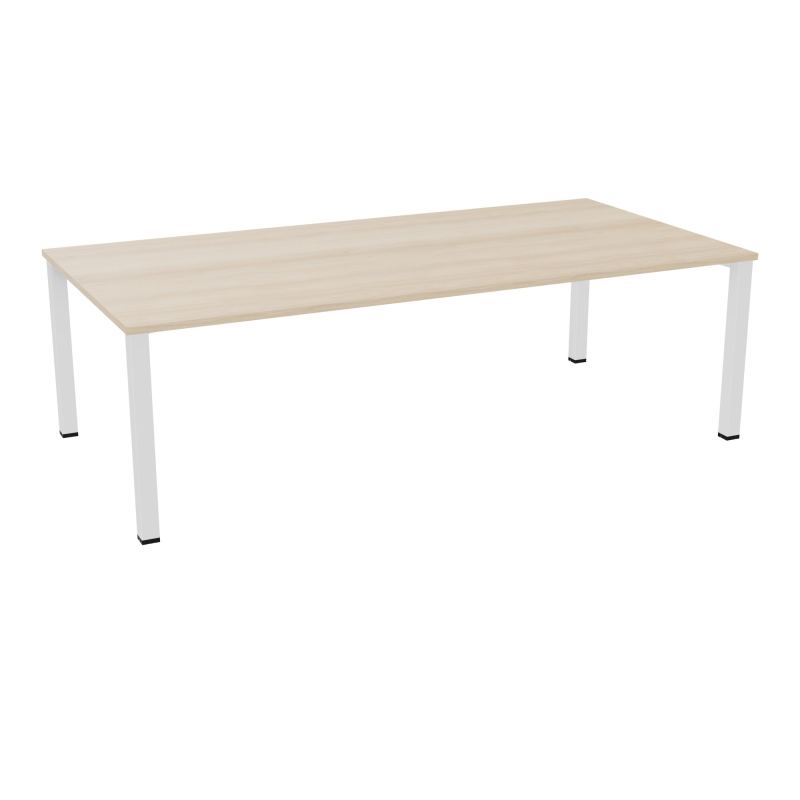 TABLE RECTANGULAIRE P120X240PRÉ PERÇÉ 4XOBT 4 PIEDS CARRÉS 60X60 ÉP. 25 MM  RZ SO