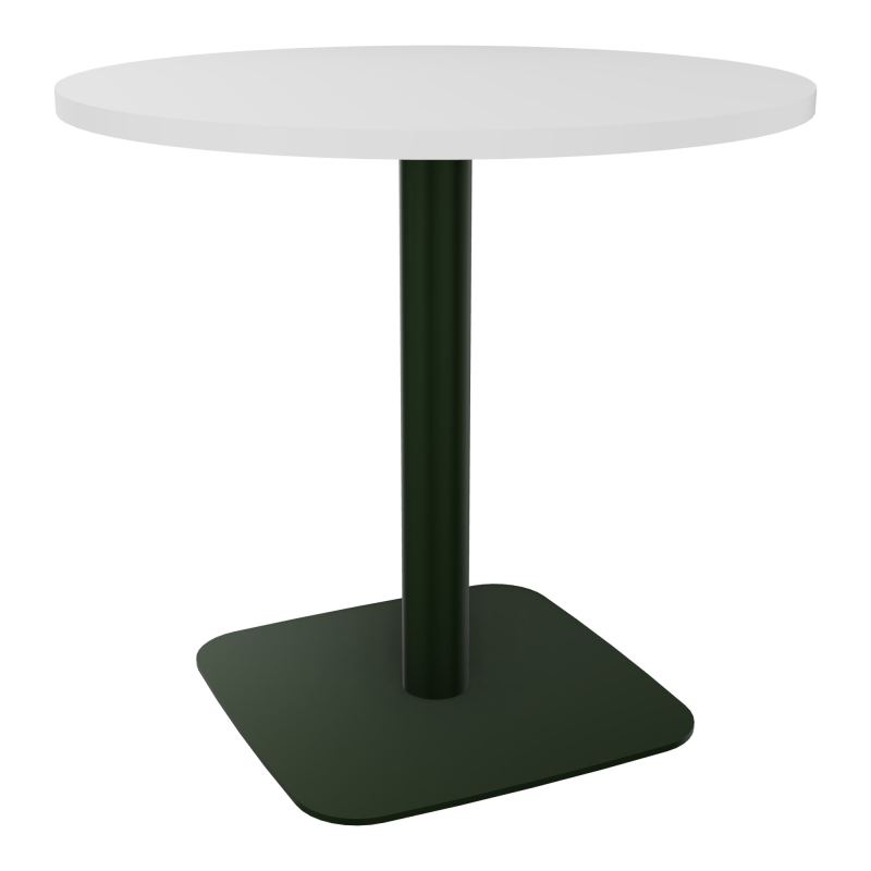 TABLE RONDE Ø80 CM PIED CENTRAL H73,5 CM  ÉP. 25 MM MG ST