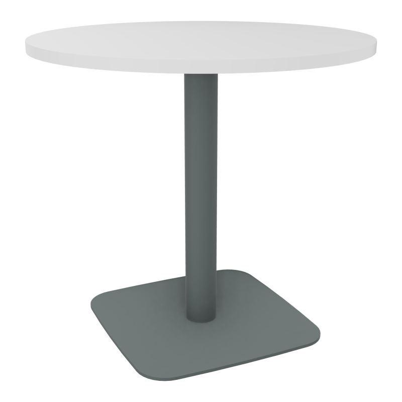 TABLE RONDE Ø80 CM PIED CENTRAL H73,5 CM  ÉP. 25 MM MG SU