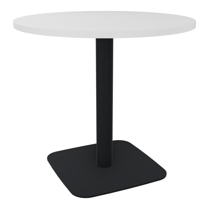 TABLE RONDE Ø80 CM PIED CENTRAL H73,5 CM  ÉP. 25 MM MG ZP