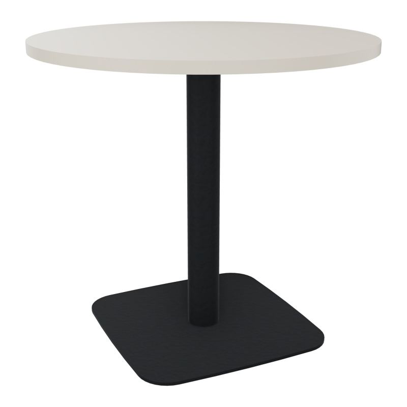 TABLE RONDE Ø80 CM PIED CENTRAL H73,5 CM  ÉP. 25 MM N5 ZP