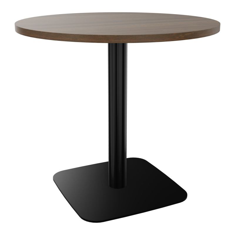 TABLE RONDE Ø80 CM PIED CENTRAL H73,5 CM  ÉP. 25 MM N6 SG