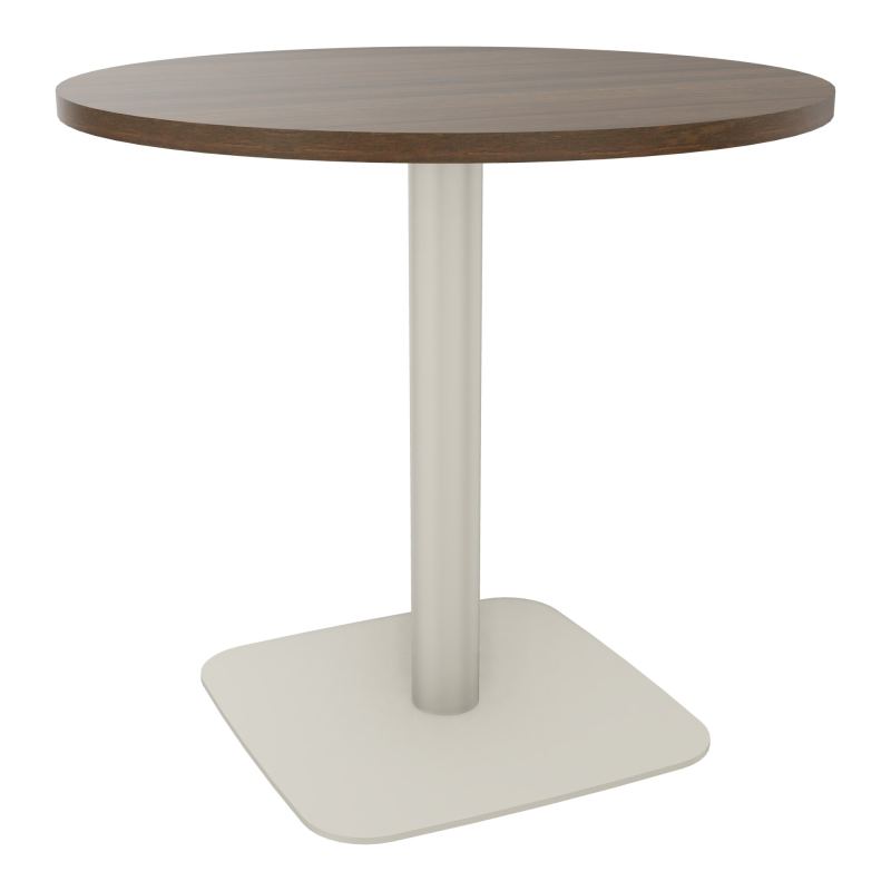 TABLE RONDE Ø80 CM PIED CENTRAL H73,5 CM  ÉP. 25 MM N6 ZC