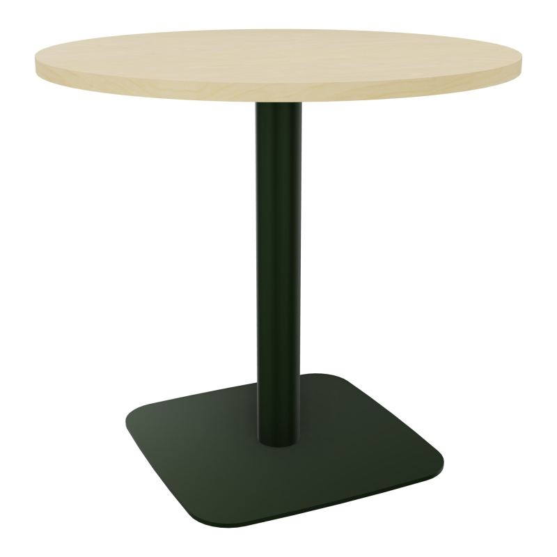TABLE RONDE Ø80 CM PIED CENTRAL H73,5 CM  ÉP. 25 MM N8 ST