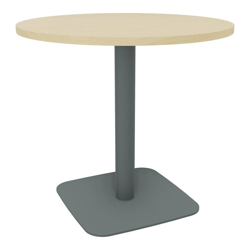 TABLE RONDE Ø80 CM PIED CENTRAL H73,5 CM  ÉP. 25 MM N8 SU