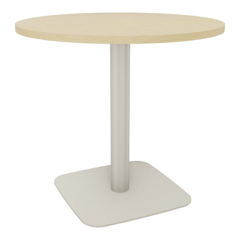TABLE RONDE Ø80 CM PIED CENTRAL H73,5 CM  ÉP. 25 MM N8 ZC
