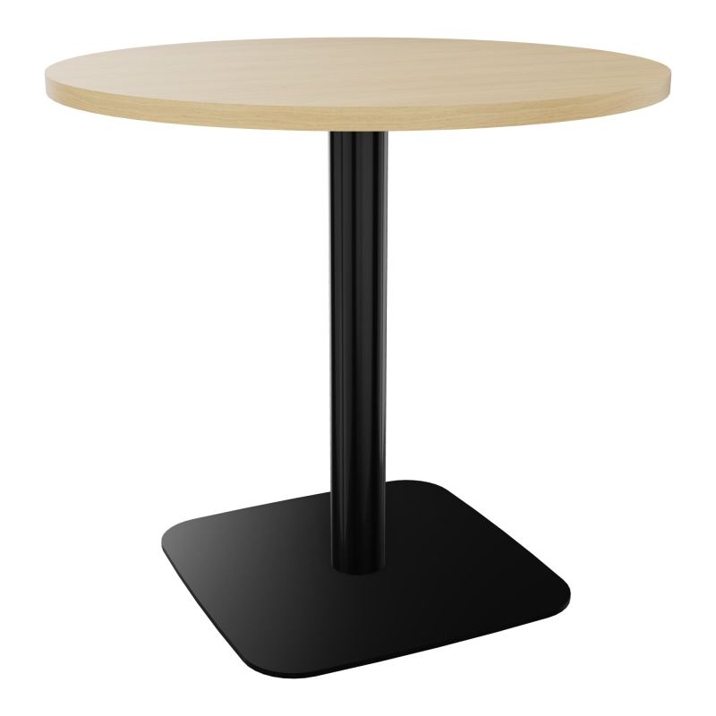 TABLE RONDE Ø80 CM PIED CENTRAL H73,5 CM  ÉP. 25 MM R1 SG