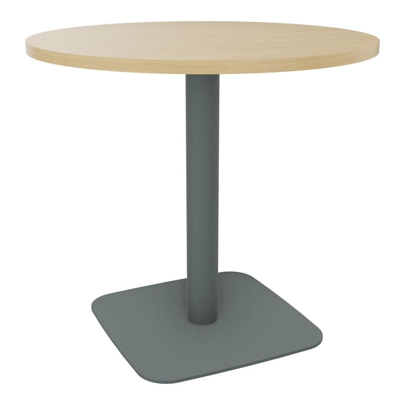 TABLE RONDE Ø80 CM PIED CENTRAL H73,5 CM  ÉP. 25 MM R1 SU