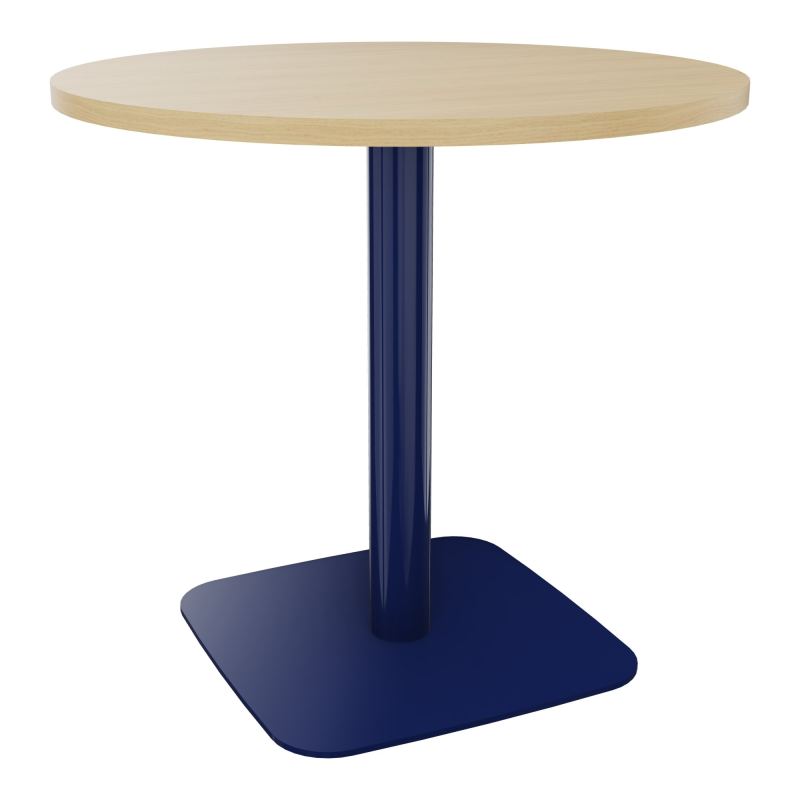 TABLE RONDE Ø80 CM PIED CENTRAL H73,5 CM  ÉP. 25 MM R1 X4