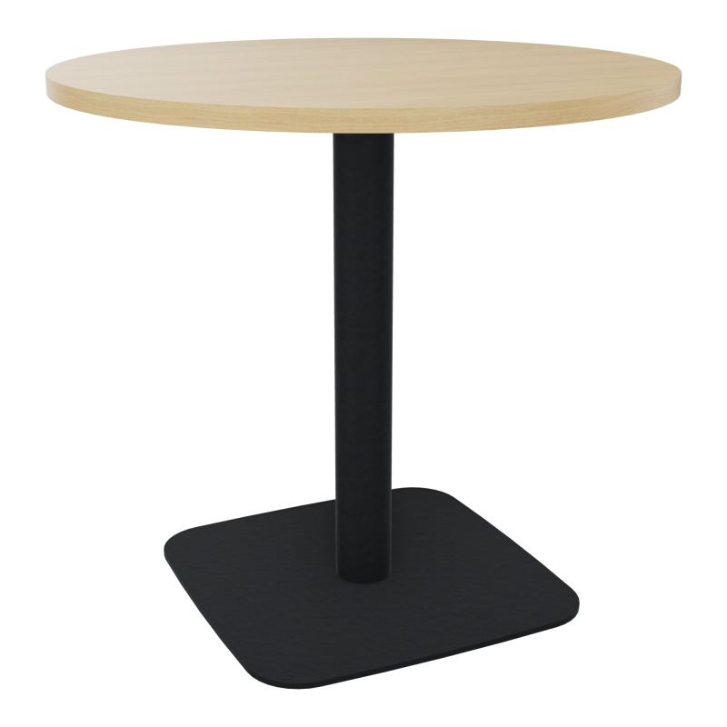 TABLE RONDE Ø80 CM PIED CENTRAL H73,5 CM  ÉP. 25 MM R1 ZP
