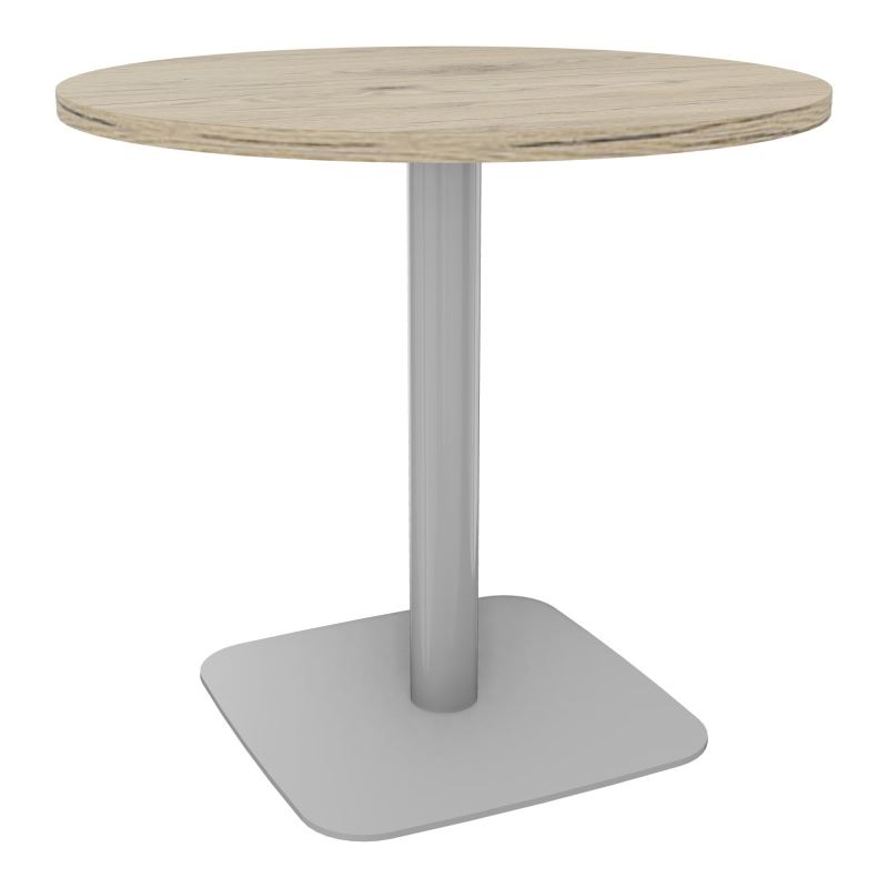 TABLE RONDE Ø80 CM PIED CENTRAL H73,5 CM  ÉP. 25 MM R3 SA