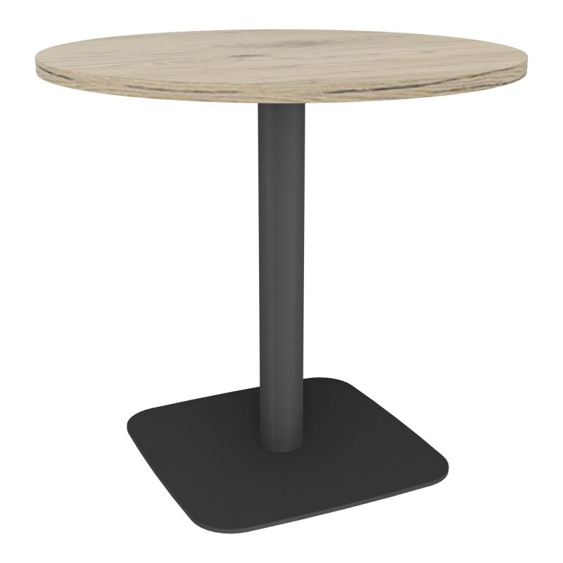 TABLE RONDE Ø80 CM PIED CENTRAL H73,5 CM  ÉP. 25 MM R3 SC