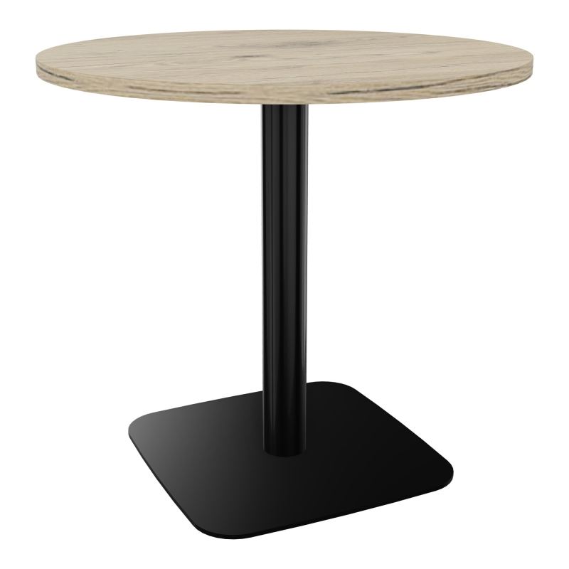 TABLE RONDE Ø80 CM PIED CENTRAL H73,5 CM  ÉP. 25 MM R3 SG