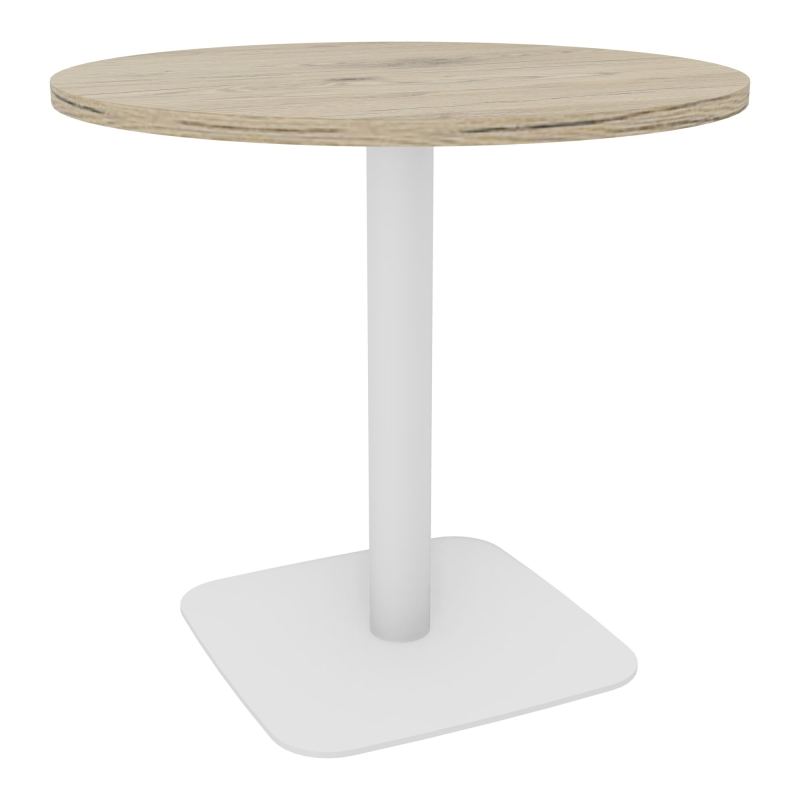TABLE RONDE Ø80 CM PIED CENTRAL H73,5 CM  ÉP. 25 MM R3 SO