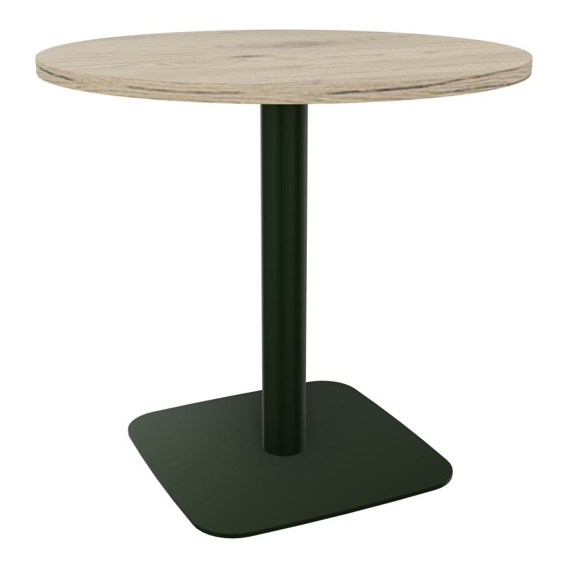 TABLE RONDE Ø80 CM PIED CENTRAL H73,5 CM  ÉP. 25 MM R3 ST