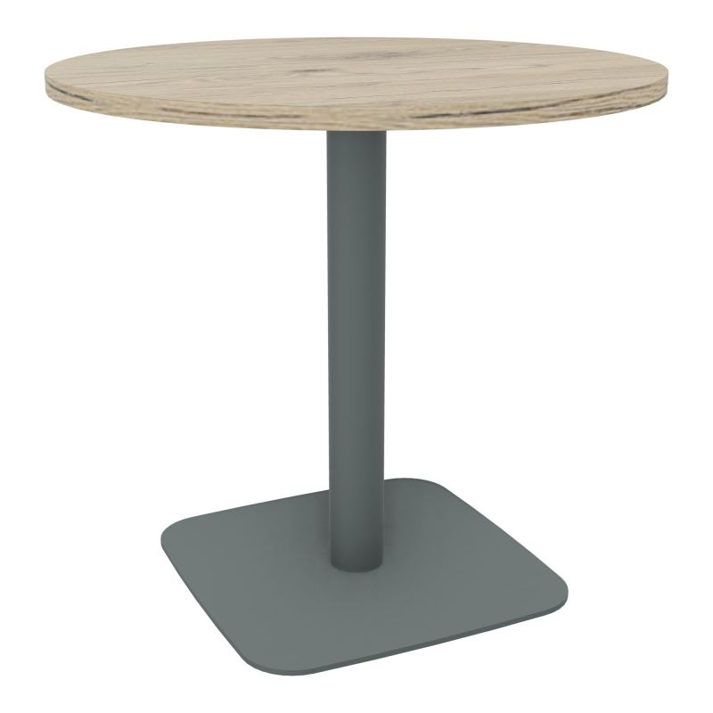 TABLE RONDE Ø80 CM PIED CENTRAL H73,5 CM  ÉP. 25 MM R3 SU