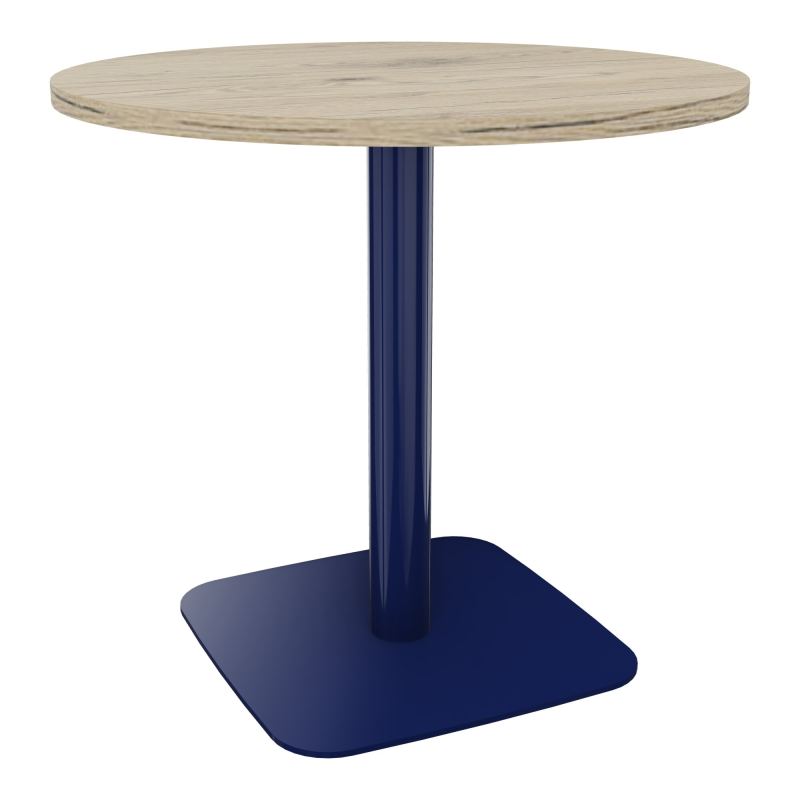 TABLE RONDE Ø80 CM PIED CENTRAL H73,5 CM  ÉP. 25 MM R3 X4