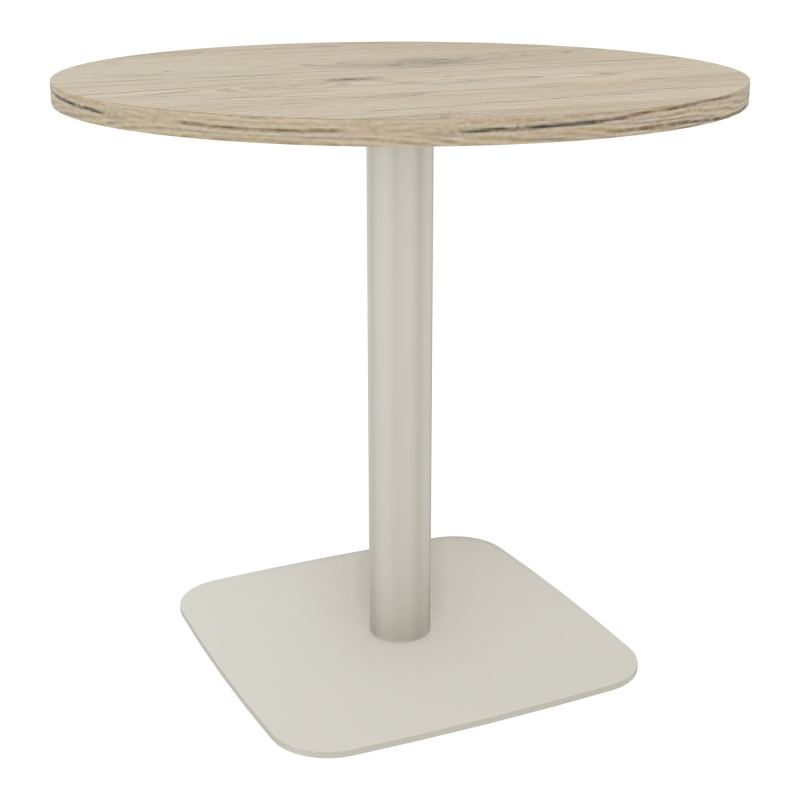 TABLE RONDE Ø80 CM PIED CENTRAL H73,5 CM  ÉP. 25 MM R3 ZC
