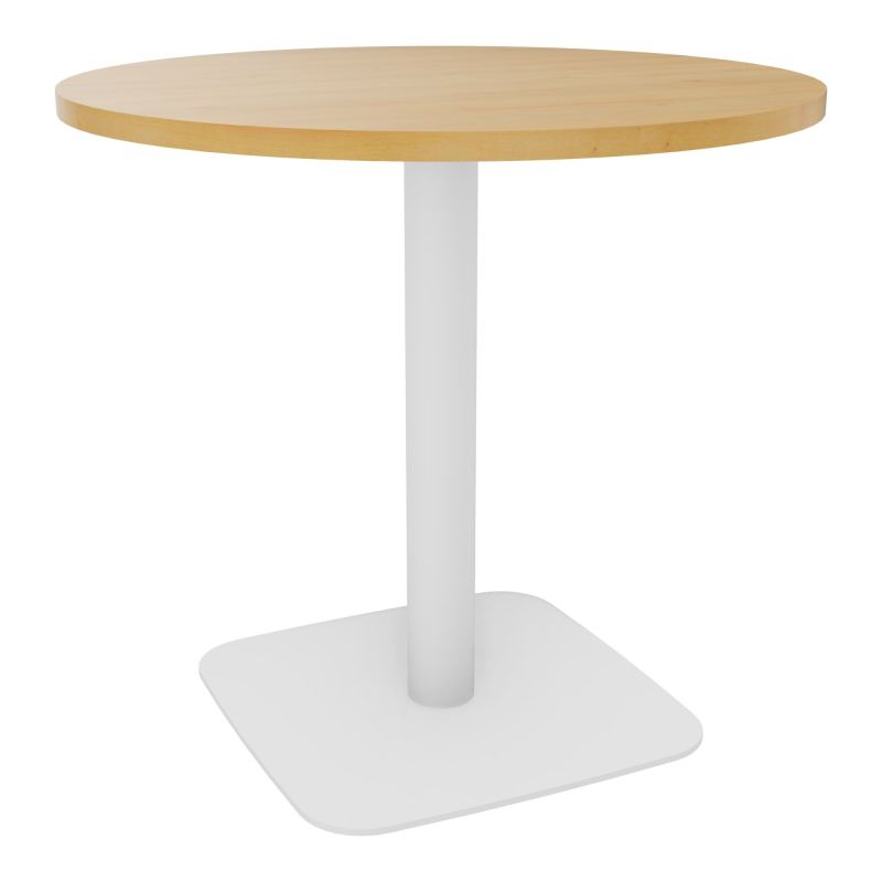 TABLE RONDE Ø80 CM PIED CENTRAL H73,5 CM  ÉP. 25 MM R5 SO