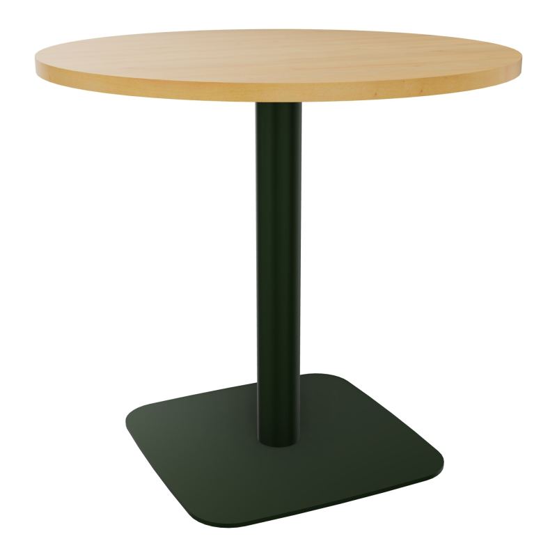TABLE RONDE Ø80 CM PIED CENTRAL H73,5 CM  ÉP. 25 MM R5 ST