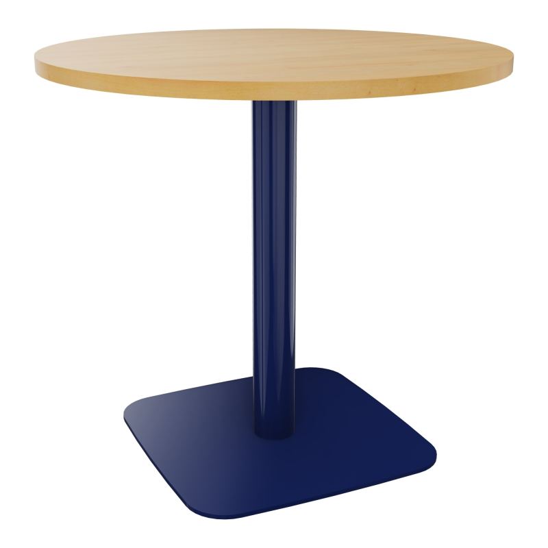 TABLE RONDE Ø80 CM PIED CENTRAL H73,5 CM  ÉP. 25 MM R5 X4
