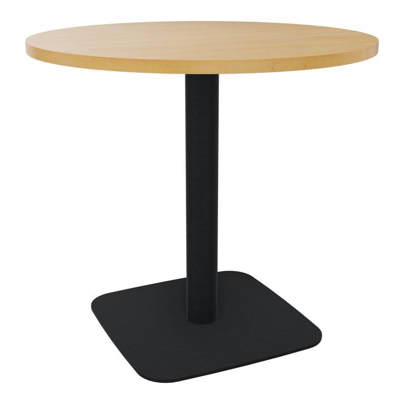TABLE RONDE Ø80 CM PIED CENTRAL H73,5 CM  ÉP. 25 MM R5 ZP