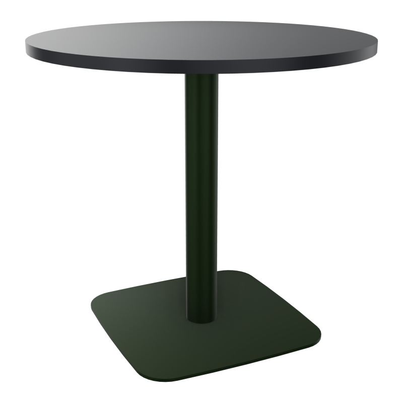 TABLE RONDE Ø80 CM PIED CENTRAL H73,5 CM  ÉP. 25 MM R9 ST