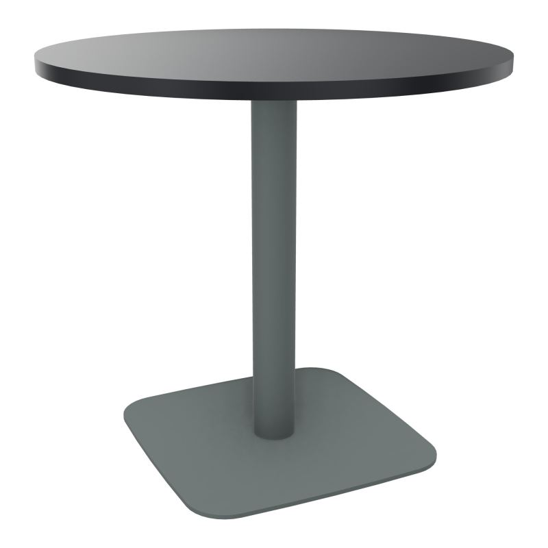 TABLE RONDE Ø80 CM PIED CENTRAL H73,5 CM  ÉP. 25 MM R9 SU