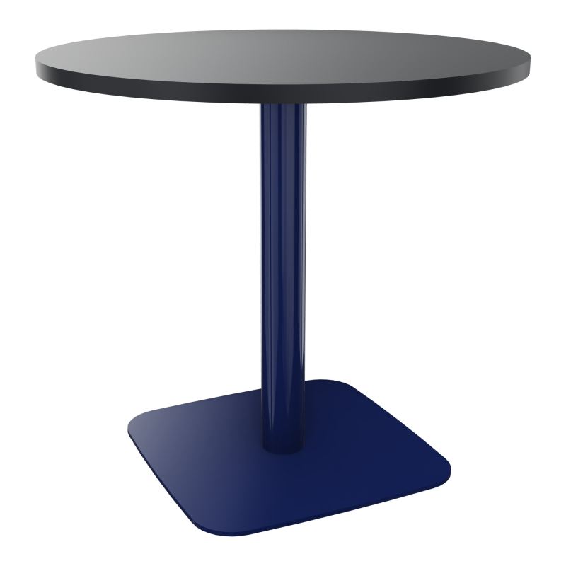 TABLE RONDE Ø80 CM PIED CENTRAL H73,5 CM  ÉP. 25 MM R9 X4