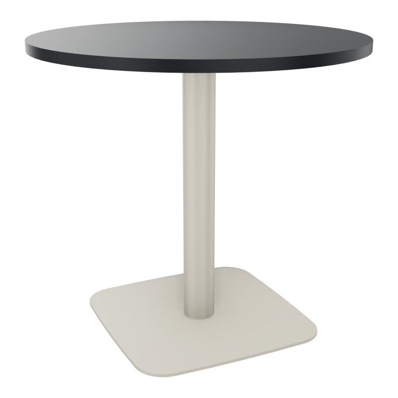 TABLE RONDE Ø80 CM PIED CENTRAL H73,5 CM  ÉP. 25 MM R9 ZC