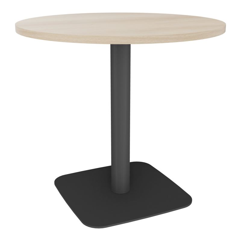 TABLE RONDE Ø80 CM PIED CENTRAL H73,5 CM  ÉP. 25 MM RZ SC