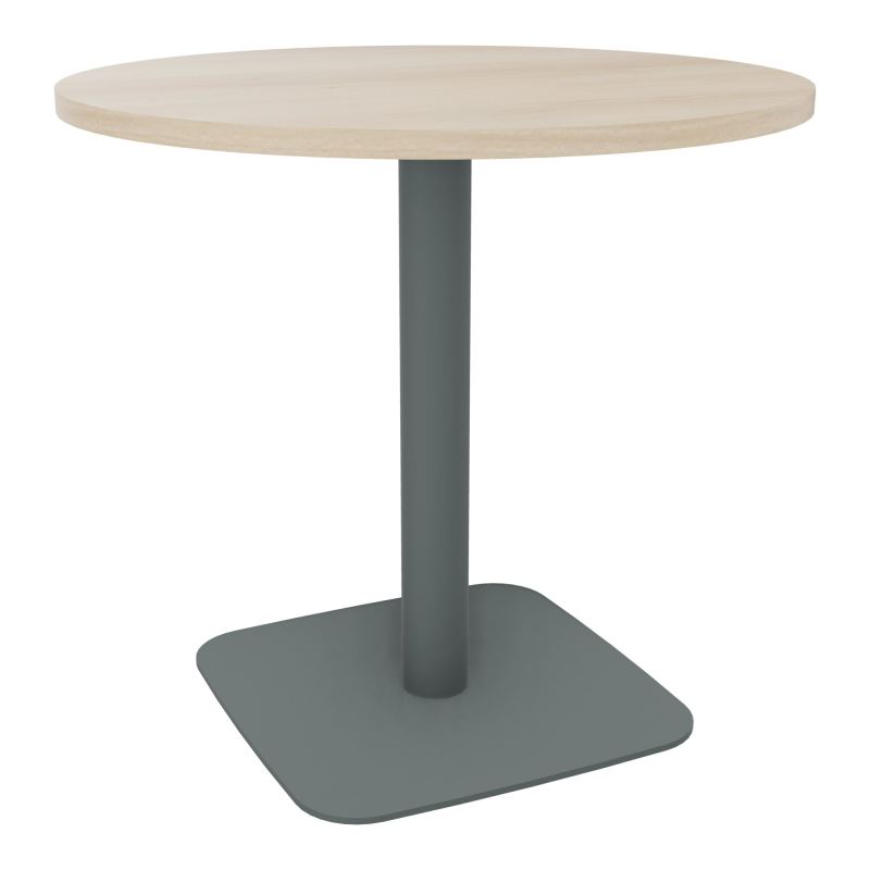 TABLE RONDE Ø80 CM PIED CENTRAL H73,5 CM  ÉP. 25 MM RZ SU