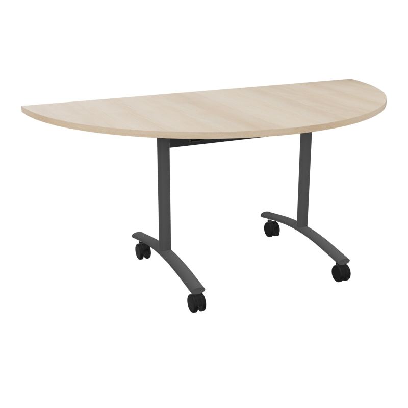 TABLE ABATTANTE 1/2 LUNE 165X 82,5CM RZ SC