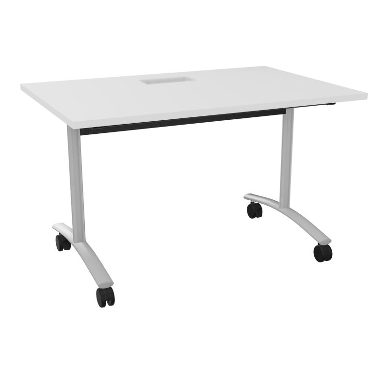TABLE ABATTANTE L120XP80XH73,5CM DECOUPE POUR TRAPPE + GOULOTTE L300 MM