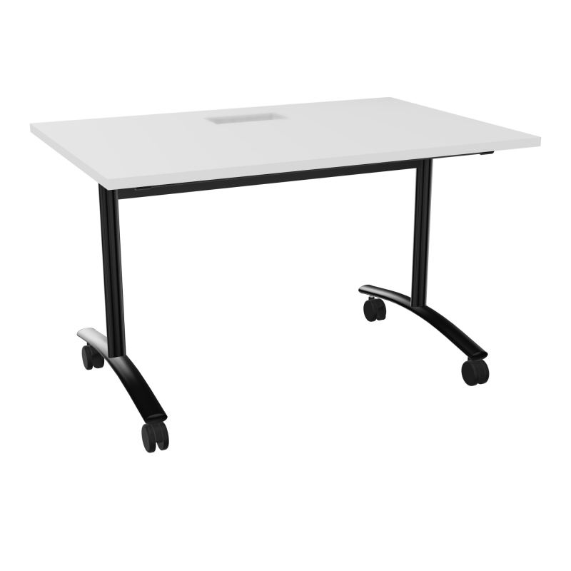 TABLE ABATTANTE L120XP80XH73,5CM DECOUPE POUR TRAPPE + GOULOTTE L300 MM