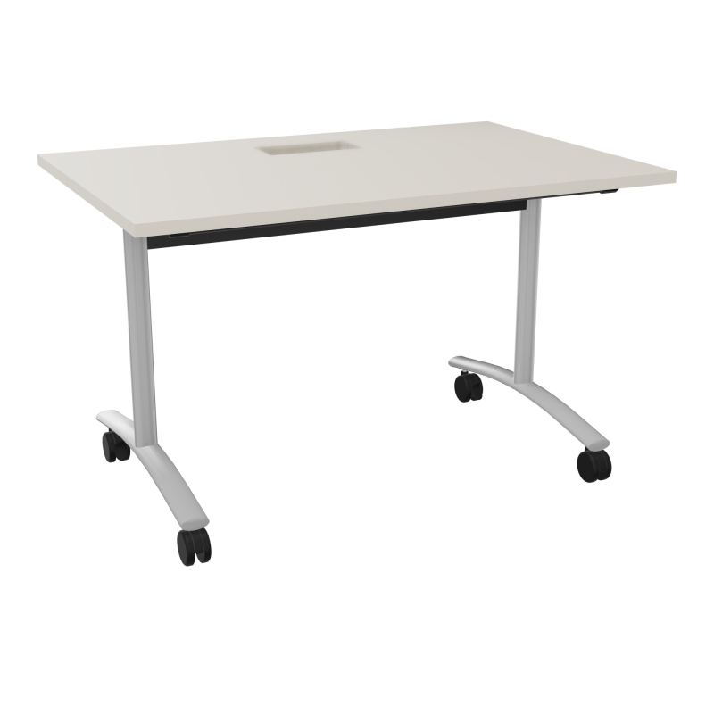 TABLE ABATTANTE L120XP80XH73,5CM DECOUPE POUR TRAPPE + GOULOTTE L300 MM