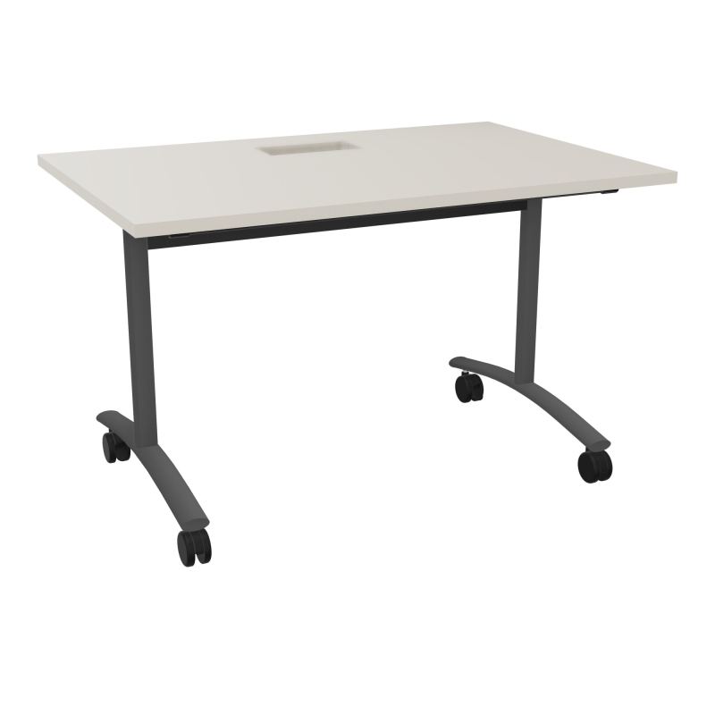 TABLE ABATTANTE L120XP80XH73,5CM DECOUPE POUR TRAPPE + GOULOTTE L300 MM