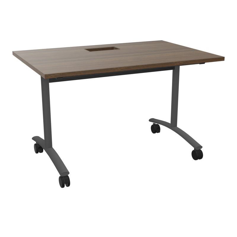 TABLE ABATTANTE L120XP80XH73,5CM DECOUPE POUR TRAPPE + GOULOTTE L300 MM