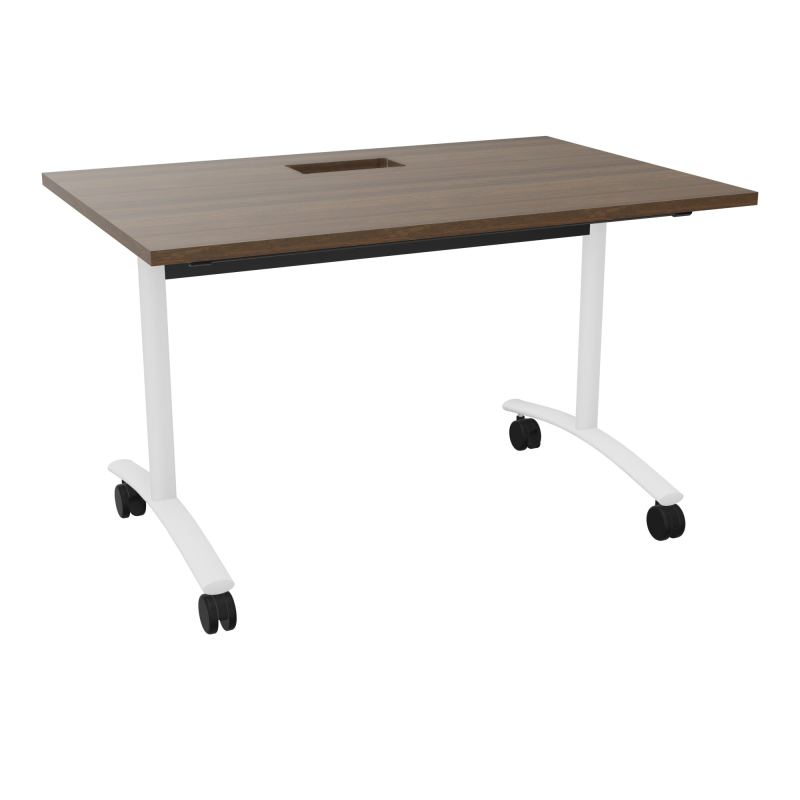 TABLE ABATTANTE L120XP80XH73,5CM DECOUPE POUR TRAPPE + GOULOTTE L300 MM