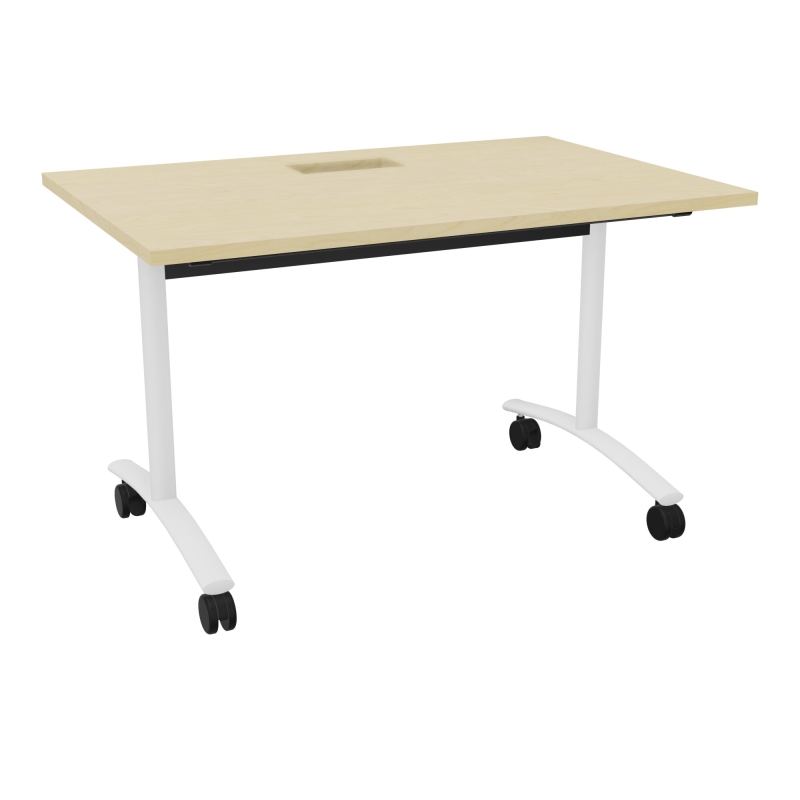 TABLE ABATTANTE L120XP80XH73,5CM DECOUPE POUR TRAPPE + GOULOTTE L300 MM