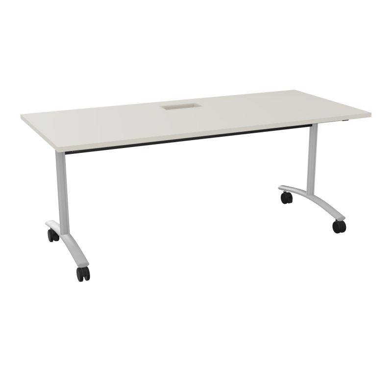 TABLE ABATTANTE L180XP80XH73,5CM DECOUPE POUR TRAPPE + GOULOTTE L300 MM