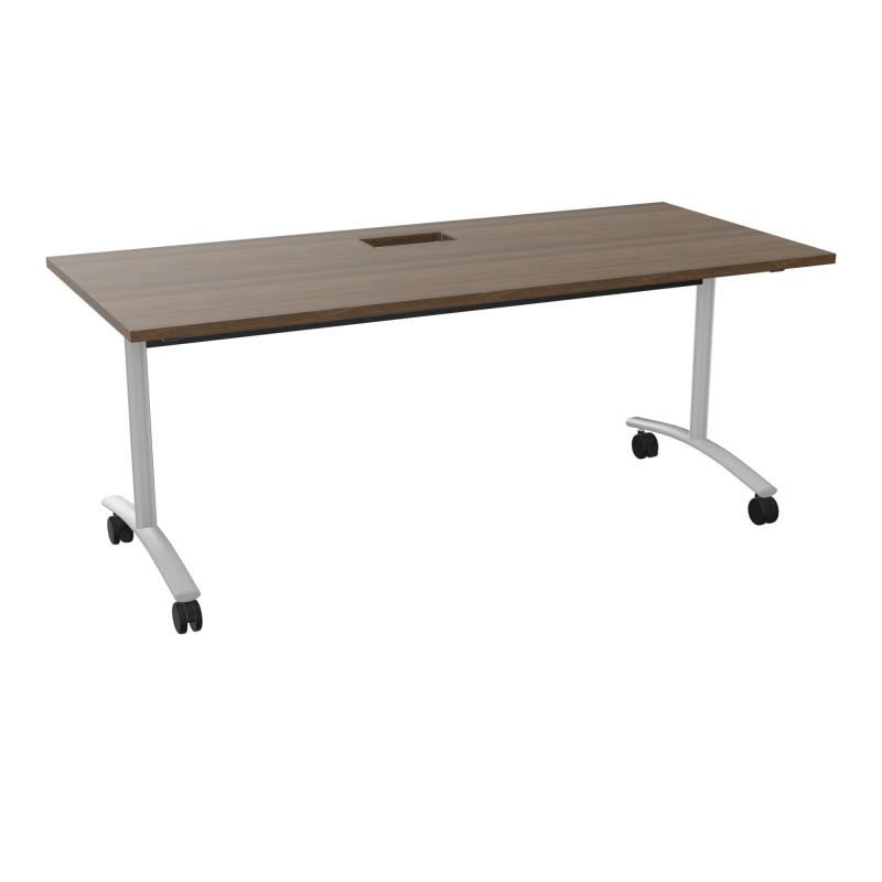 TABLE ABATTANTE L180XP80XH73,5CM DECOUPE POUR TRAPPE + GOULOTTE L300 MM