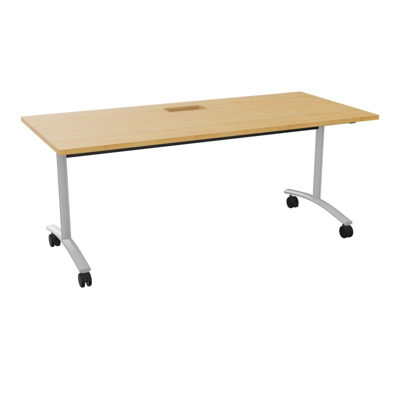 TABLE ABATTANTE L180XP80XH73,5CM DECOUPE POUR TRAPPE + GOULOTTE L300 MM