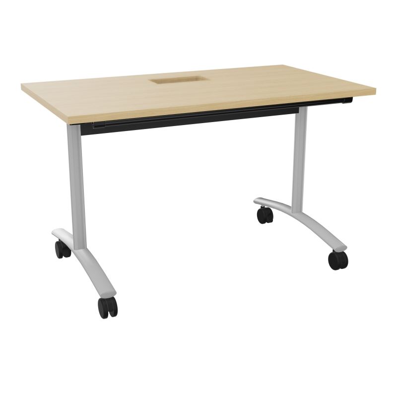TABLE ABATTANTE L120XP68XH73,5CM DECOUPE POUR TRAPPE + GOULOTTE L300 MM