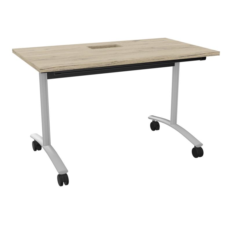 TABLE ABATTANTE L120XP68XH73,5CM DECOUPE POUR TRAPPE + GOULOTTE L300 MM