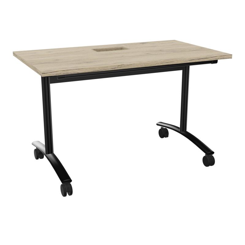TABLE ABATTANTE L120XP68XH73,5CM DECOUPE POUR TRAPPE + GOULOTTE L300 MM