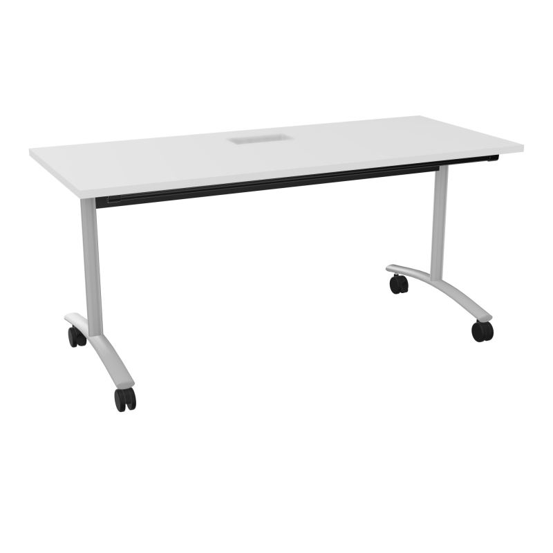 TABLE ABATTANTE L160XP68XH73,5CM DECOUPE POUR TRAPPE + GOULOTTE L300 MM
